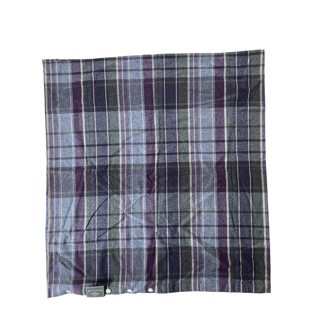 Earth Squared Cushion Cover Gray 60x60 Cm 100% Wool Checked Traditional